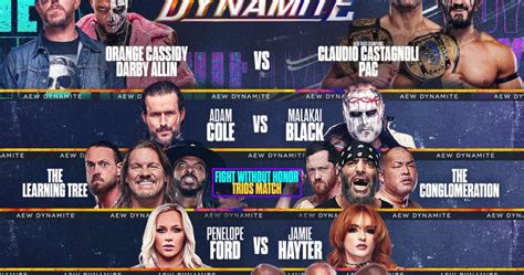 dynamite bleacher report|aew dynamite results last night.
